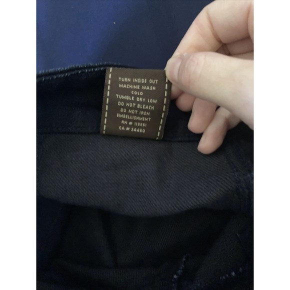 7 For All Mankind Women's Jeans Dark Wash Denim Flare Bell Bottom Size 26 - Picture 11 of 12